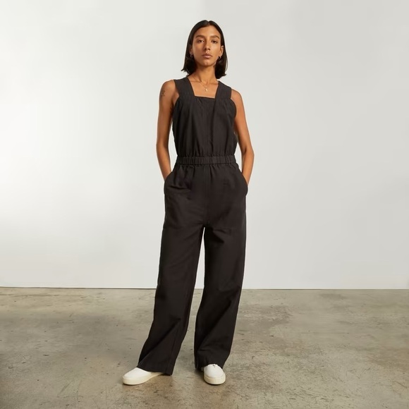 Everlane The Fatigue Apron Jumpsuit in Black Size 2